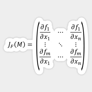 Jacobian Matrix, important tool of differential calculus Sticker